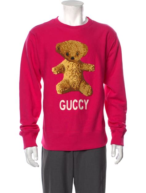 pink guccy teddy bear sweatshirt